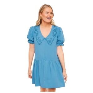 Pomander Place Tuckernuck Women’s Kit Dress French Blue Size XS Cottagecore